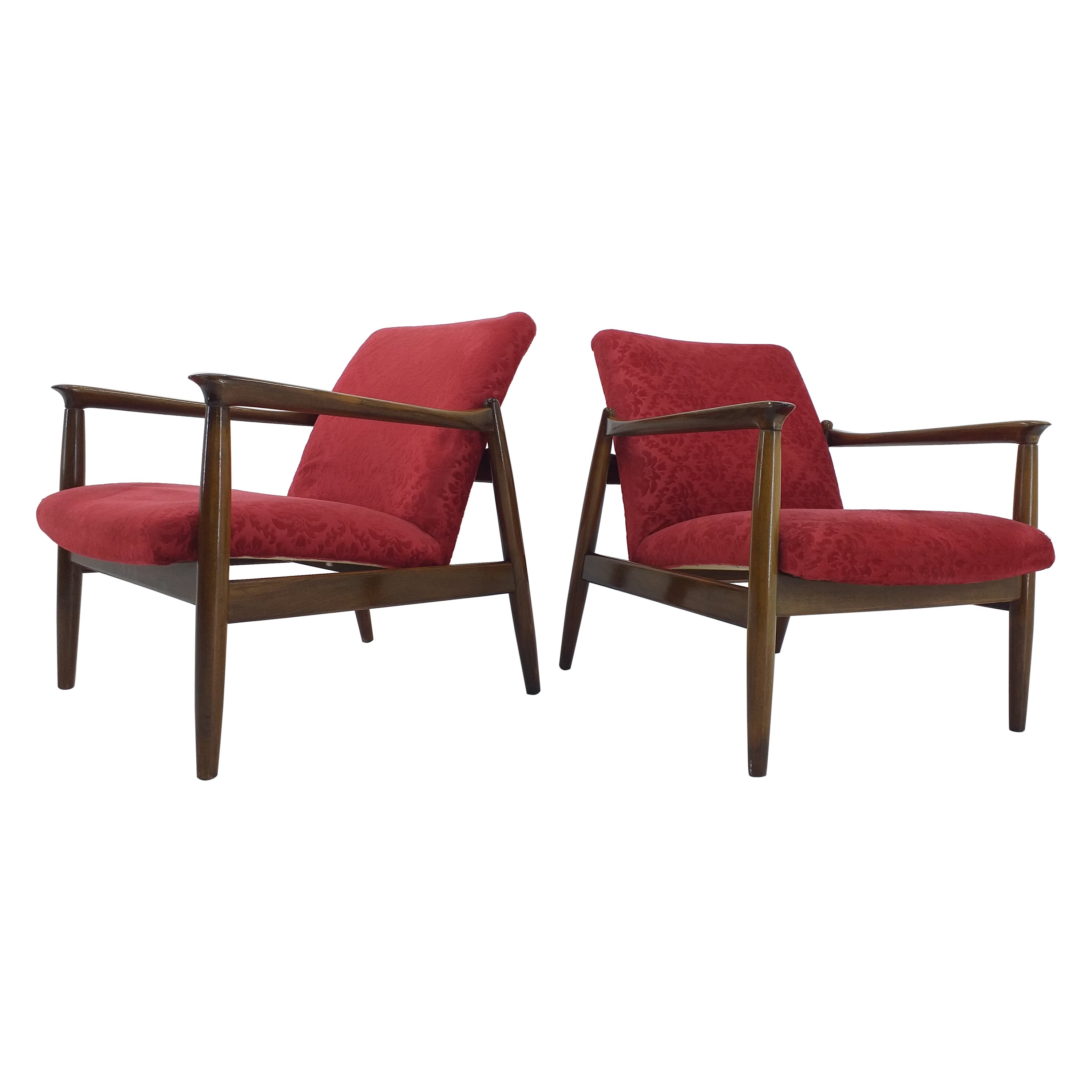 Pair of Midcentury Armchairs, Edmund Homa, 1960s For Sale