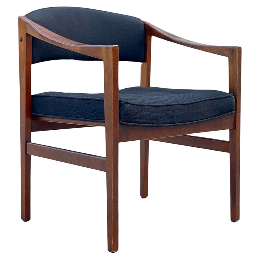 Midcentury "Quinn" Chair by Edward Wormley for Dunbar, Model 1170, Walnut + Wool For Sale