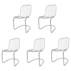 Set of Five Mid Century Chairs designed by Gastone Rinaldi, Italy, 1970s