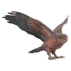 Cold Painted Vienna Bronze Eagle, Bergmann Foundry, ca. 1900
