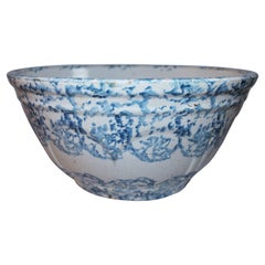 19thc Sponge Ware Mixing Bowl