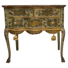 Early 20th-C. Painted Venetian Commode / Chest with Serpentine Form