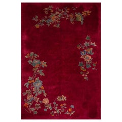 Vintage 1930s Chinese Art Deco Carpet ( 5 10'' x 8'6'' - 178 x 259 )