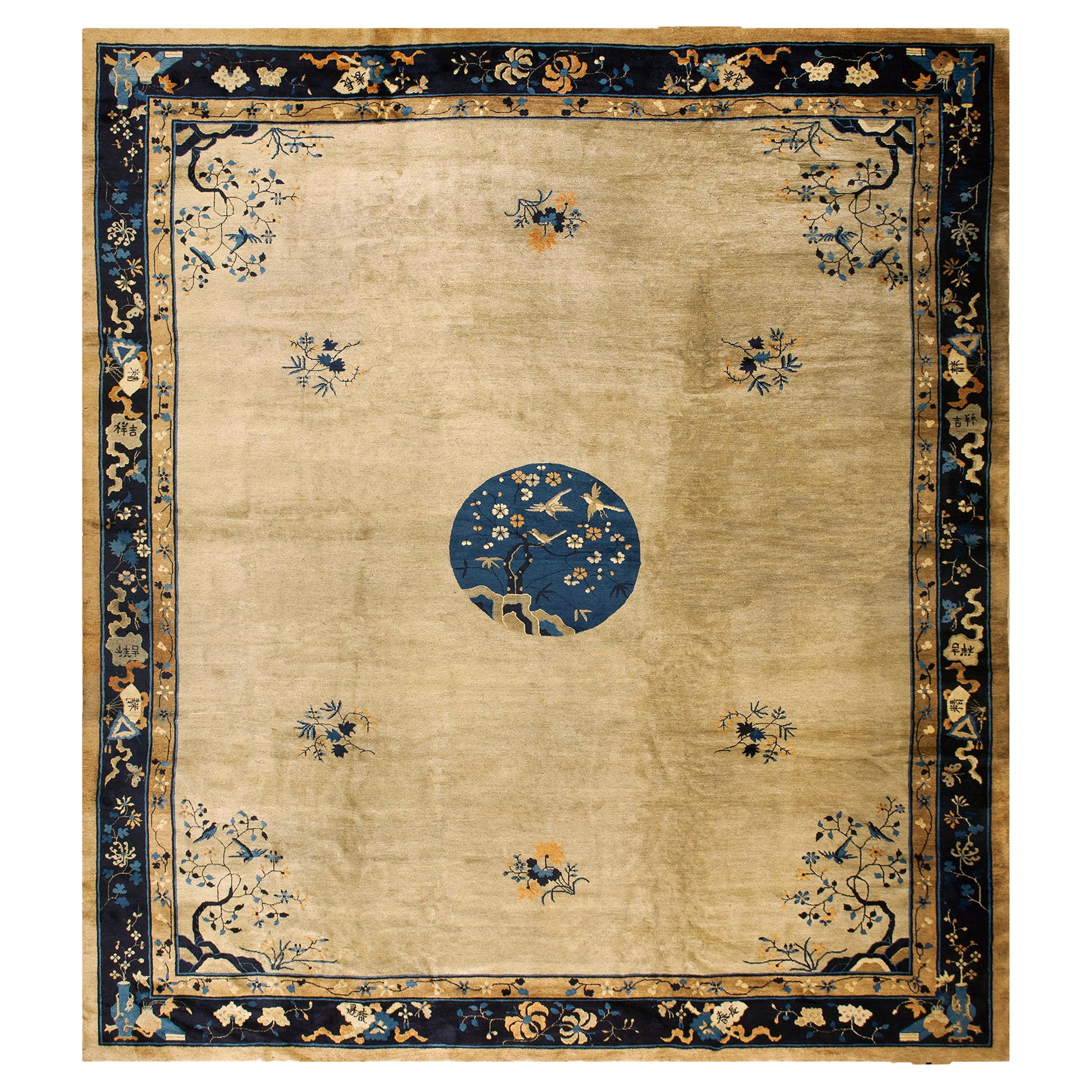 Early 20th Century Chinese Peking Carpet ( 12'4" x 14'3" - 376 x 434 )