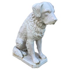 Antique Large Ceramic Dog