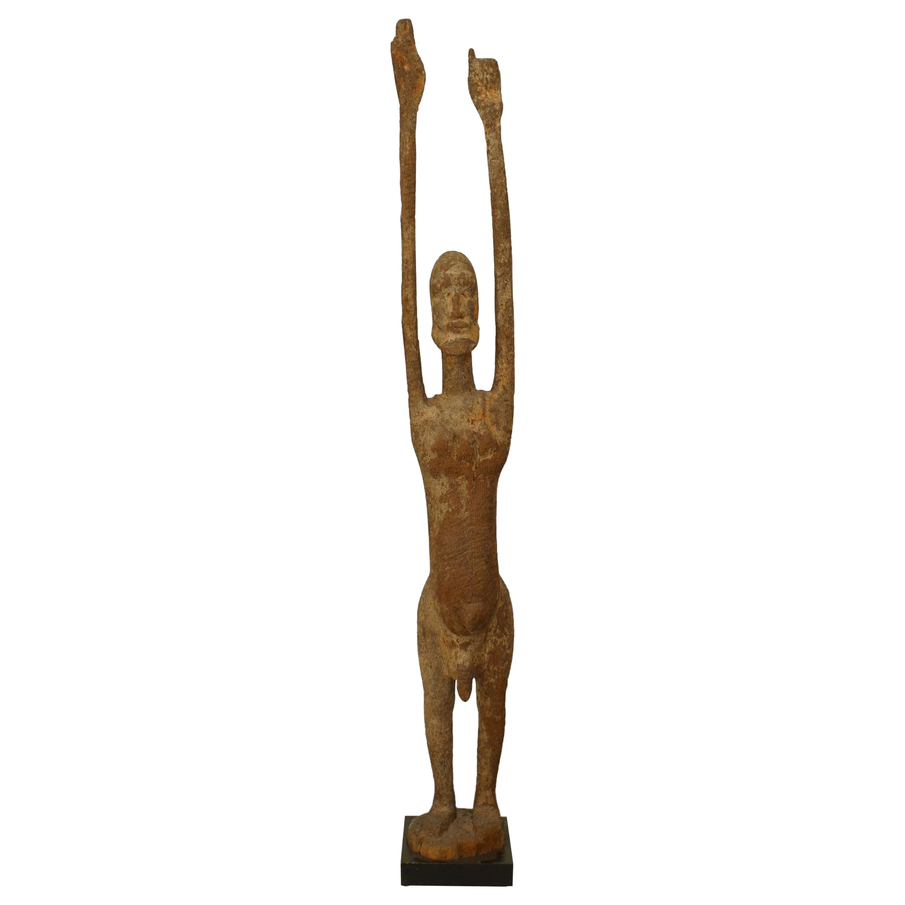 African Wooden Fertility God Figure For Sale