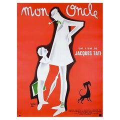 Original Vintage Filmplakat:: Mon Oncle mit Jacques Tati 1959