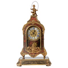 19th Century Napoleon III Tortoiseshell Boulle Clock Pendule