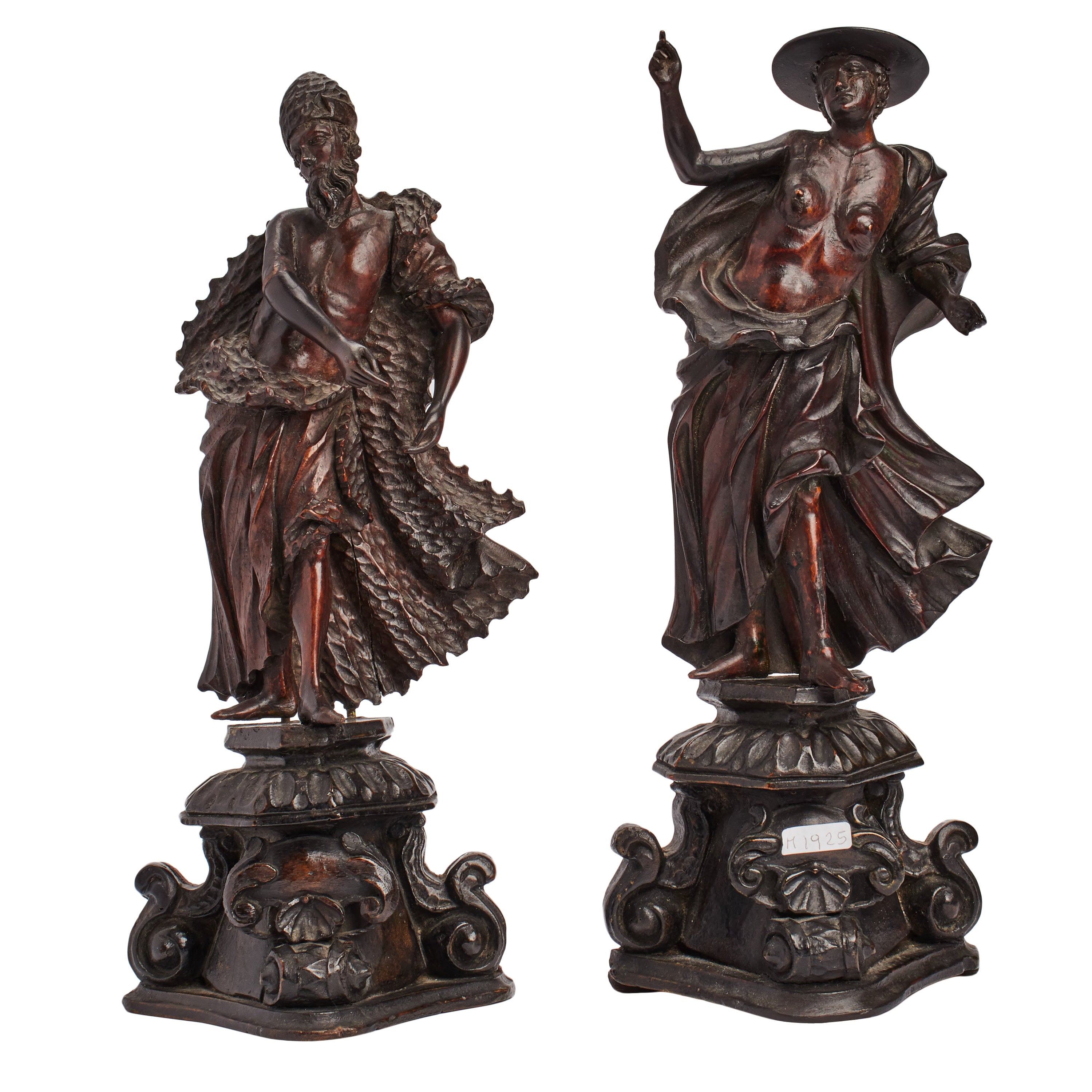 Sculptures d'un cardinal et d'un évêque, Venise, 1730