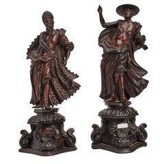 Antique Sculptures of a Cardinal and a Bishop, Venice, 1730