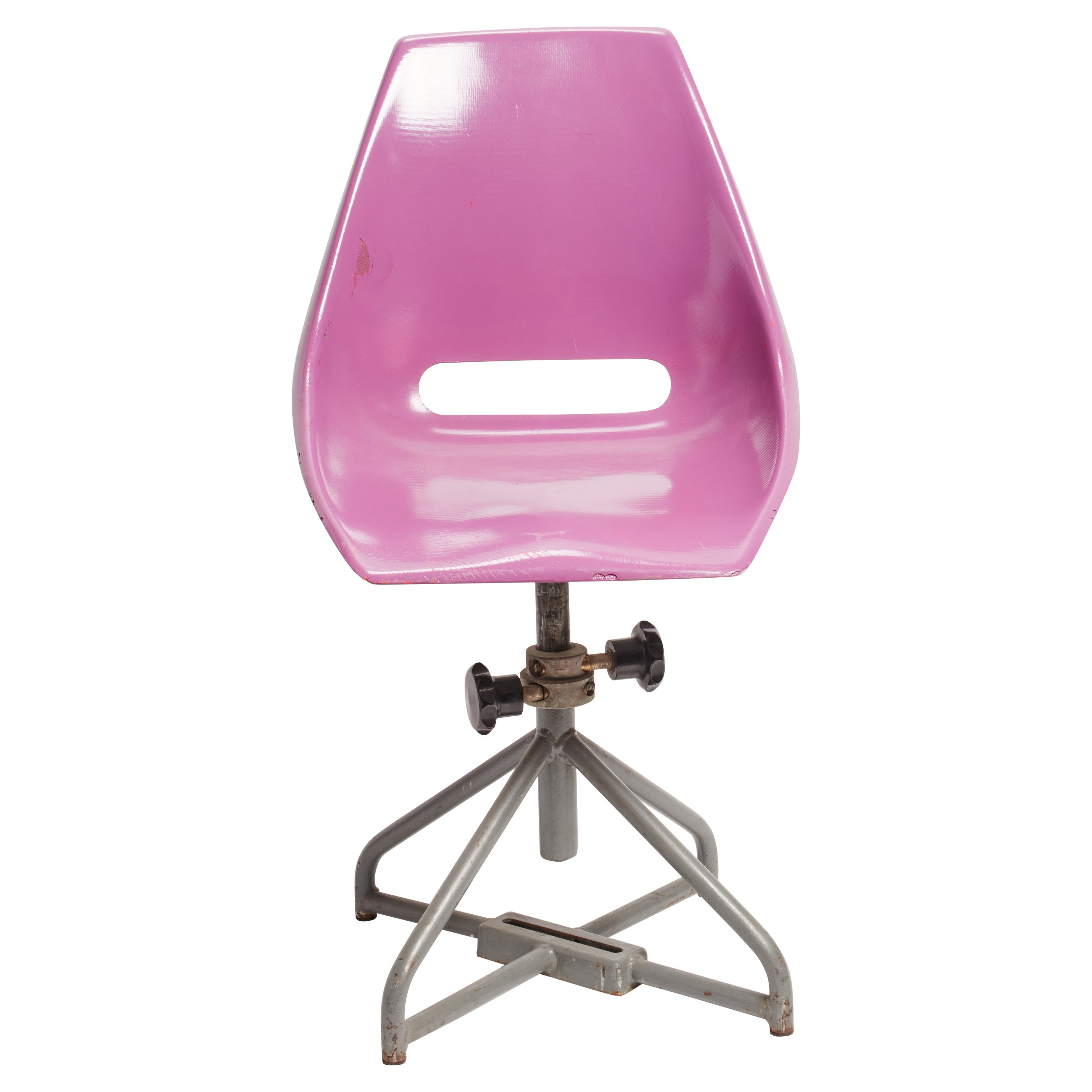 Multicolor Adjustable Fiberglass Chairs, Italy, 1950