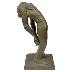 "Broken", Rare, Large Art Deco Bronze Sculpture by Aladar Farkas, 1930