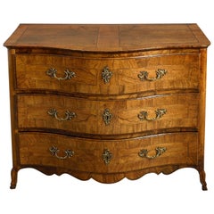 18th Century Burr Walnut and Inlaid Commode