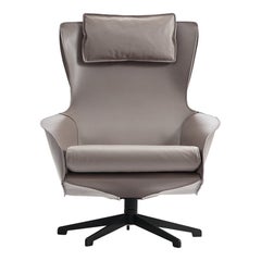 Mario Bellini 'Cab' Lounge Chair, Tubular Steel and Leather Upholstery