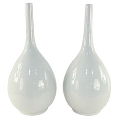 Pair of Chinese White Porcelain Gall Bladder Vases