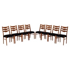 Set of 8 Danish Vintage Teak Dining Chairs by Arne Wahl Iversen