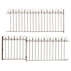 Wrought Iron Reclaimed Railings and Gate