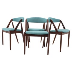 1960s Kai Kristiansen Teak Dining Chairs Model 31 for Shou Andersen, Denmark, Se