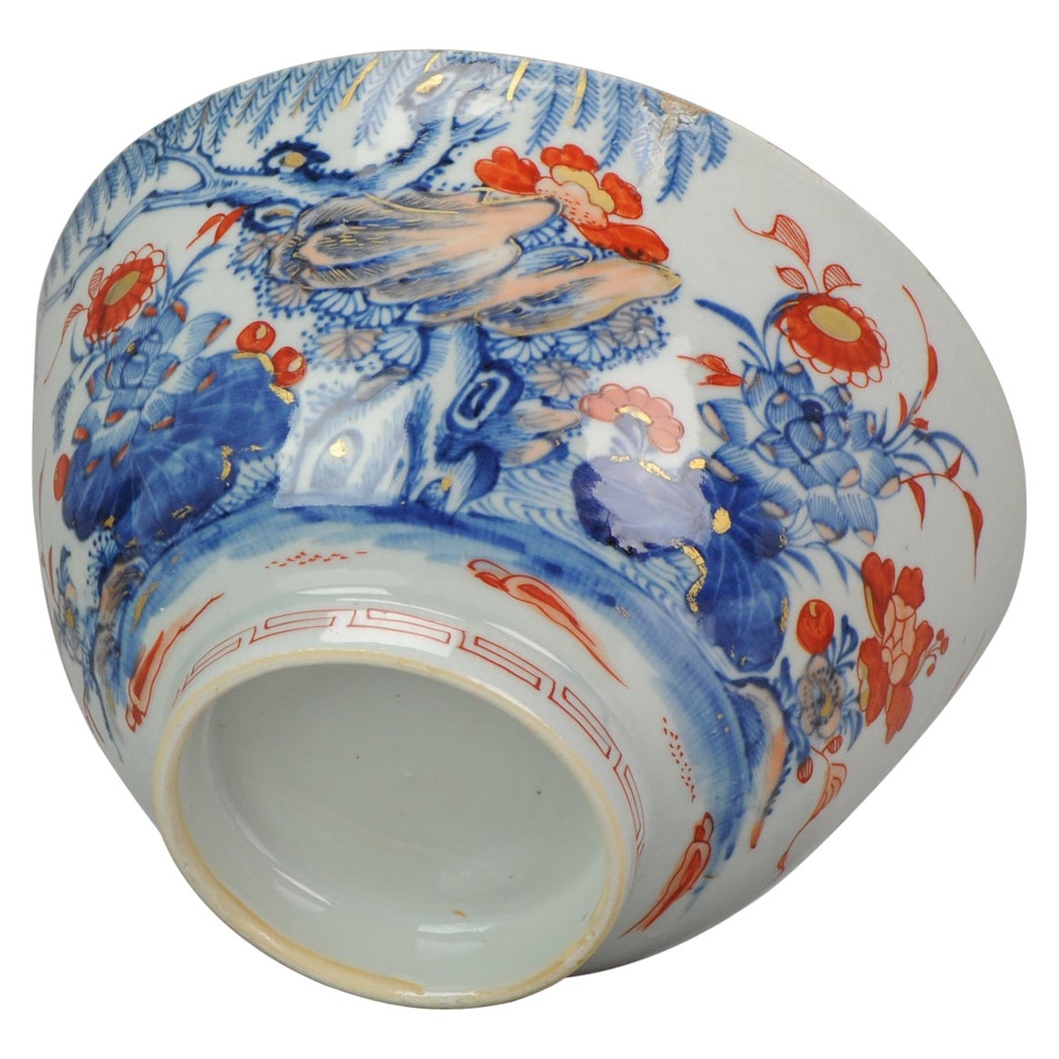 Antique Large 18th Century Chinese Imari Porcelain Kangxi Bowl, Top Quality