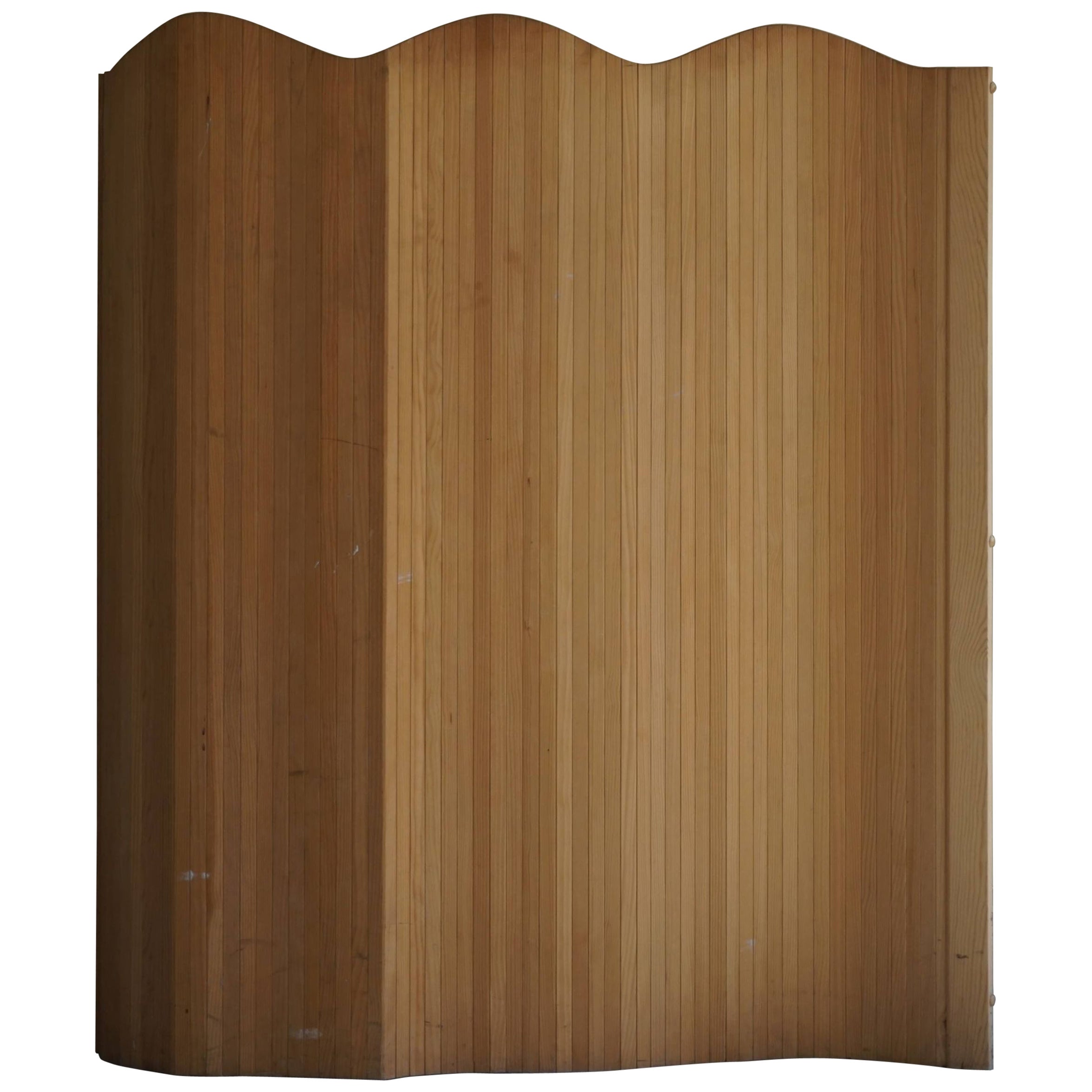 French Modern Room Divider in Patinated Oak, 1950s