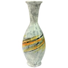 Mid-Century Ceramic Vase with Expressive Decor by Livia Gorka, 1970's