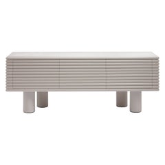 Contemporary Leather Sideboard Scala by Stephane Parmentier for Giobagnara