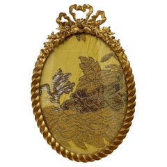 Antique French Louis XVI Style Bronze D' Ore Oval Picture Frame, circa 1890