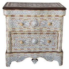 Commode de table de nuit blanche marocaine mauresque