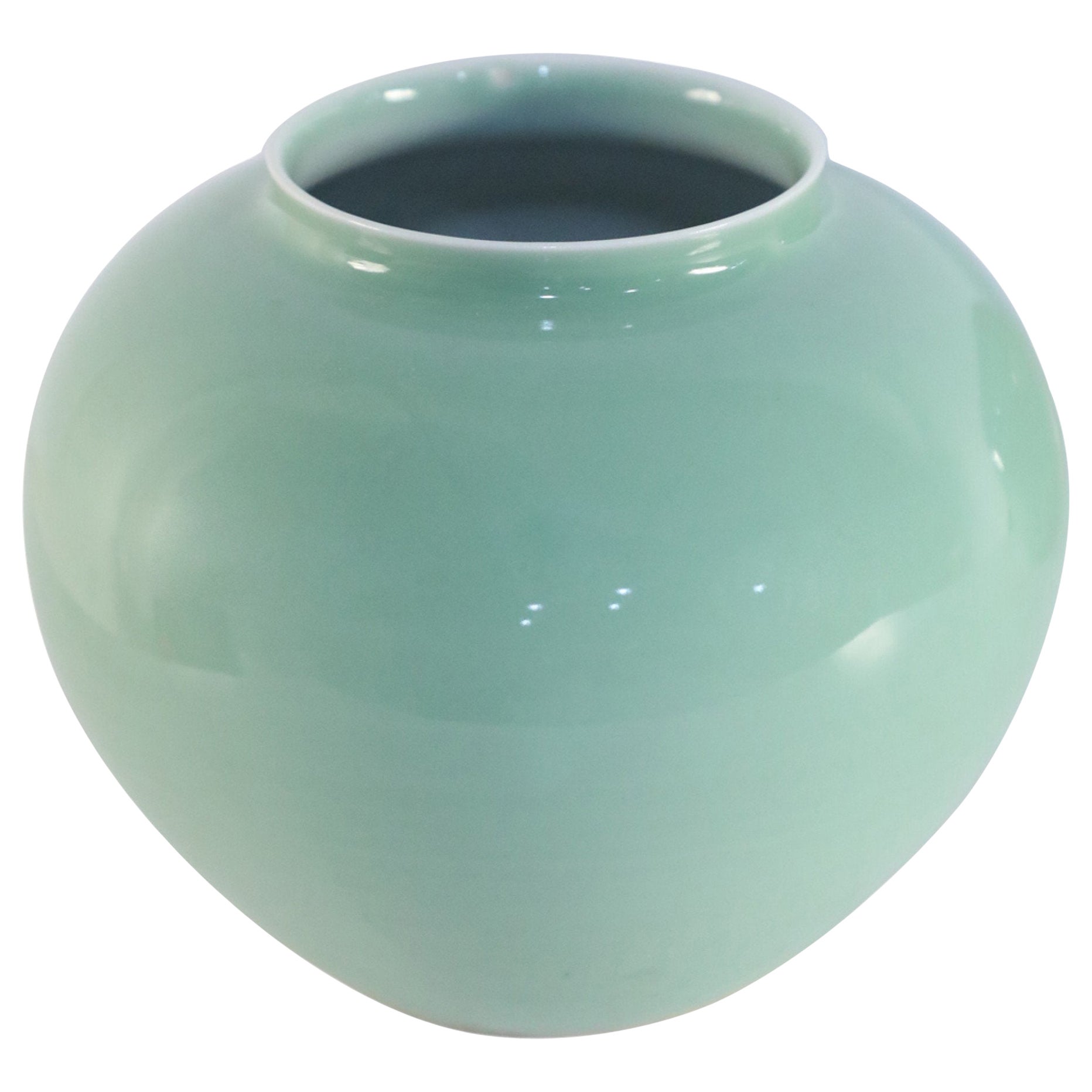 Chinese Celadon Glazed Porcelain Vase For Sale