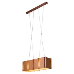 Vintage Teak Suspension Light, circa 1960