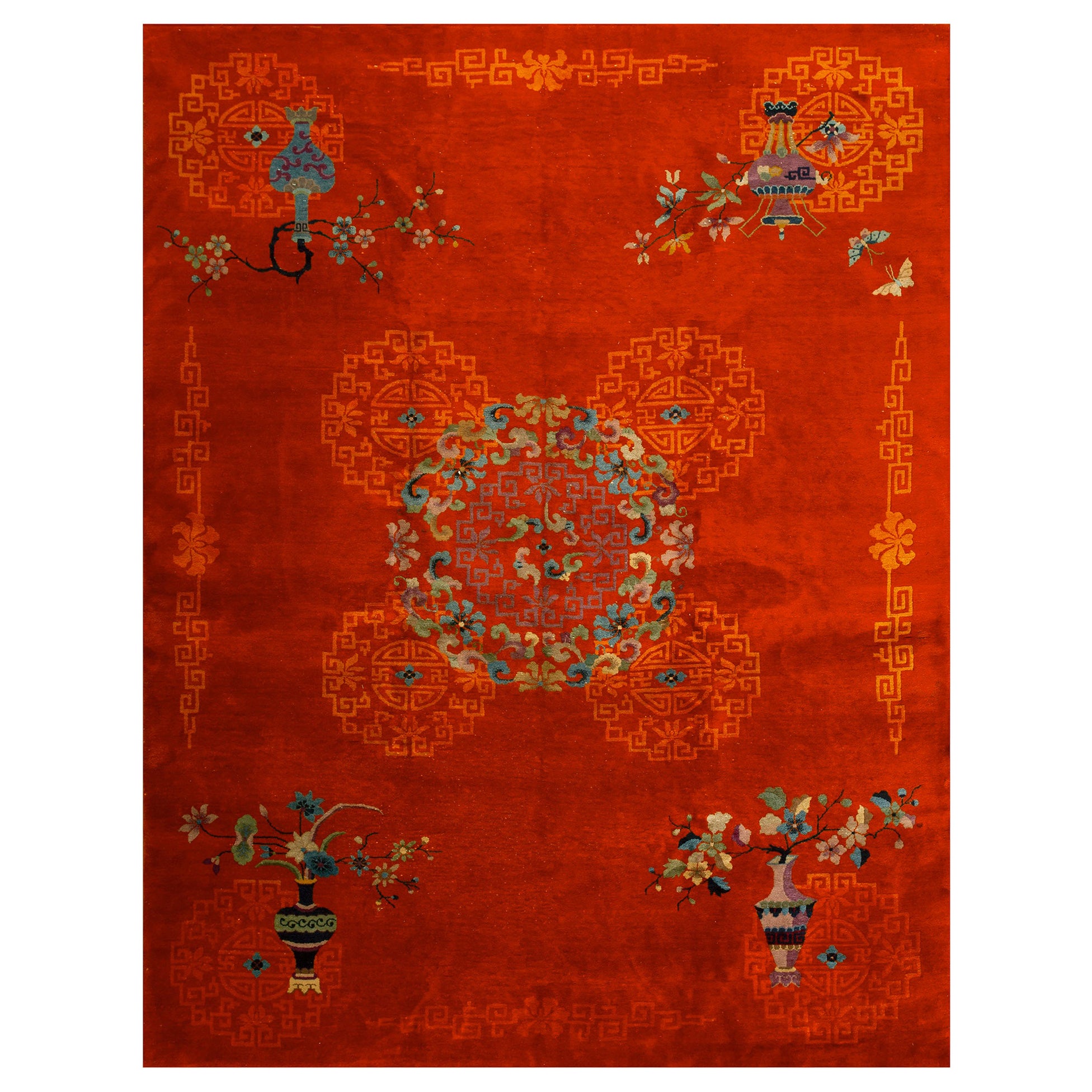 Chinesischer Art-Déco-Teppich aus den 1920er Jahren (  275 x 365 cm 9' x 12')