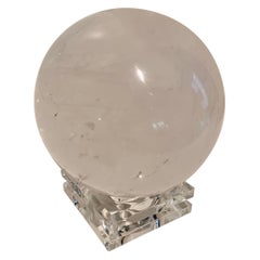 Rock Crystal Ball on Stand Paper Weight
