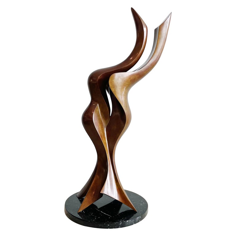 1983 Larry Young Abstract Bronze Artist Proof Sculpture For Sale at 1stDibs