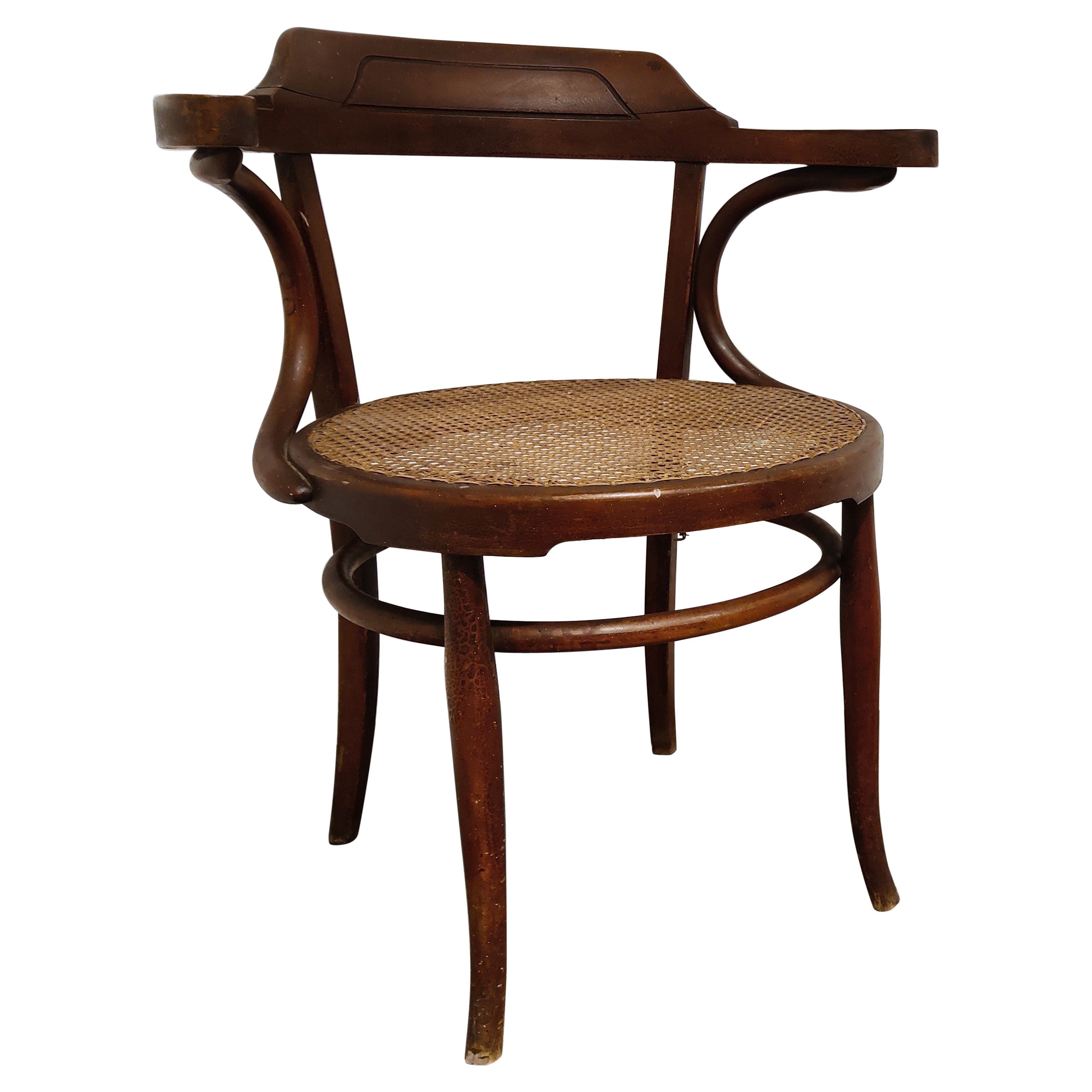 Antique Bentwood Armchair or Bistro Chair, 1950s