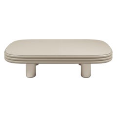 Rectangular Leather Coffee Table, Scala by Stephane Parmentier for Giobagnara