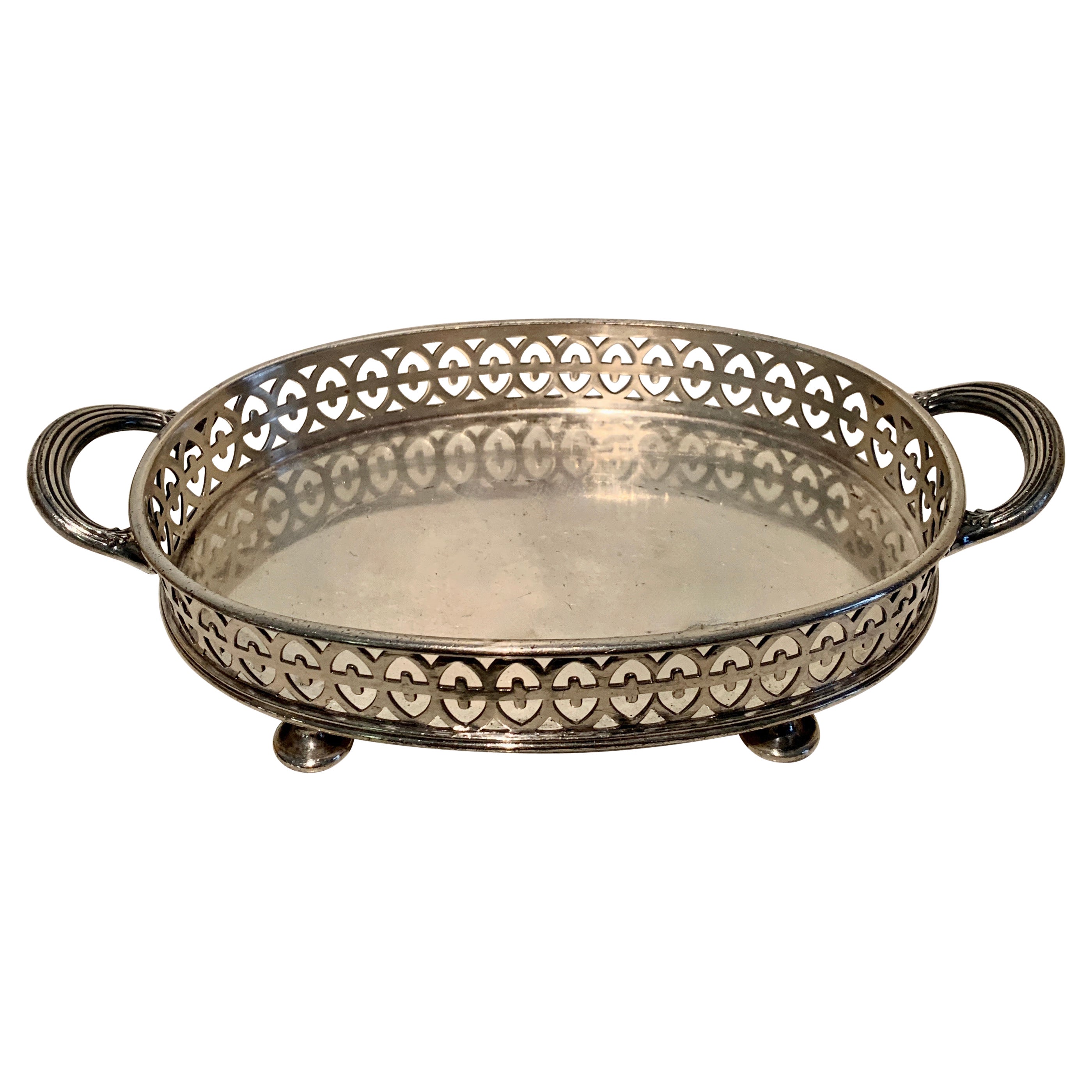 Reed and Barton Silver Gallery Tray with Handles