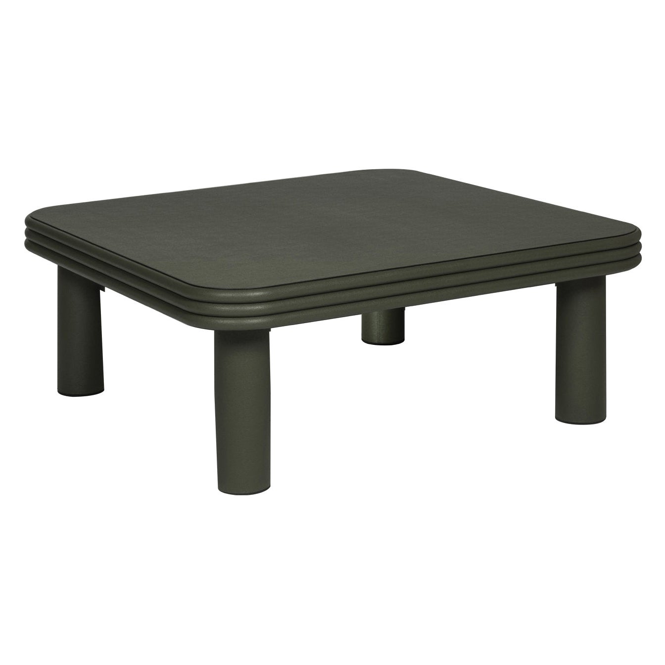 Square Leather Coffee Table, Scala by Stephane Parmentier for Giobagnara