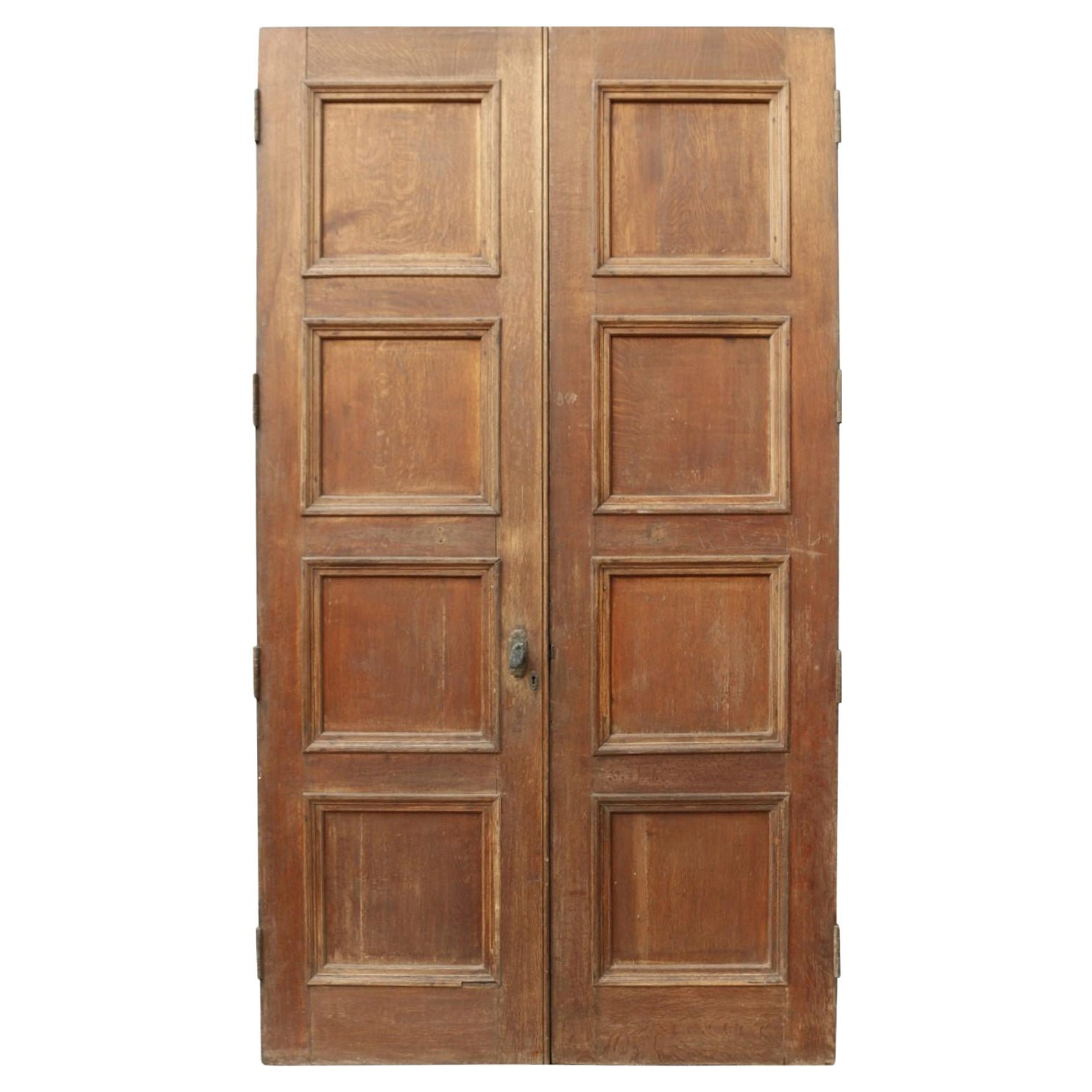 Pair of Reclaimed Oak Double Doors For Sale