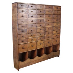 Large Bank of Antique Drawers in Pine