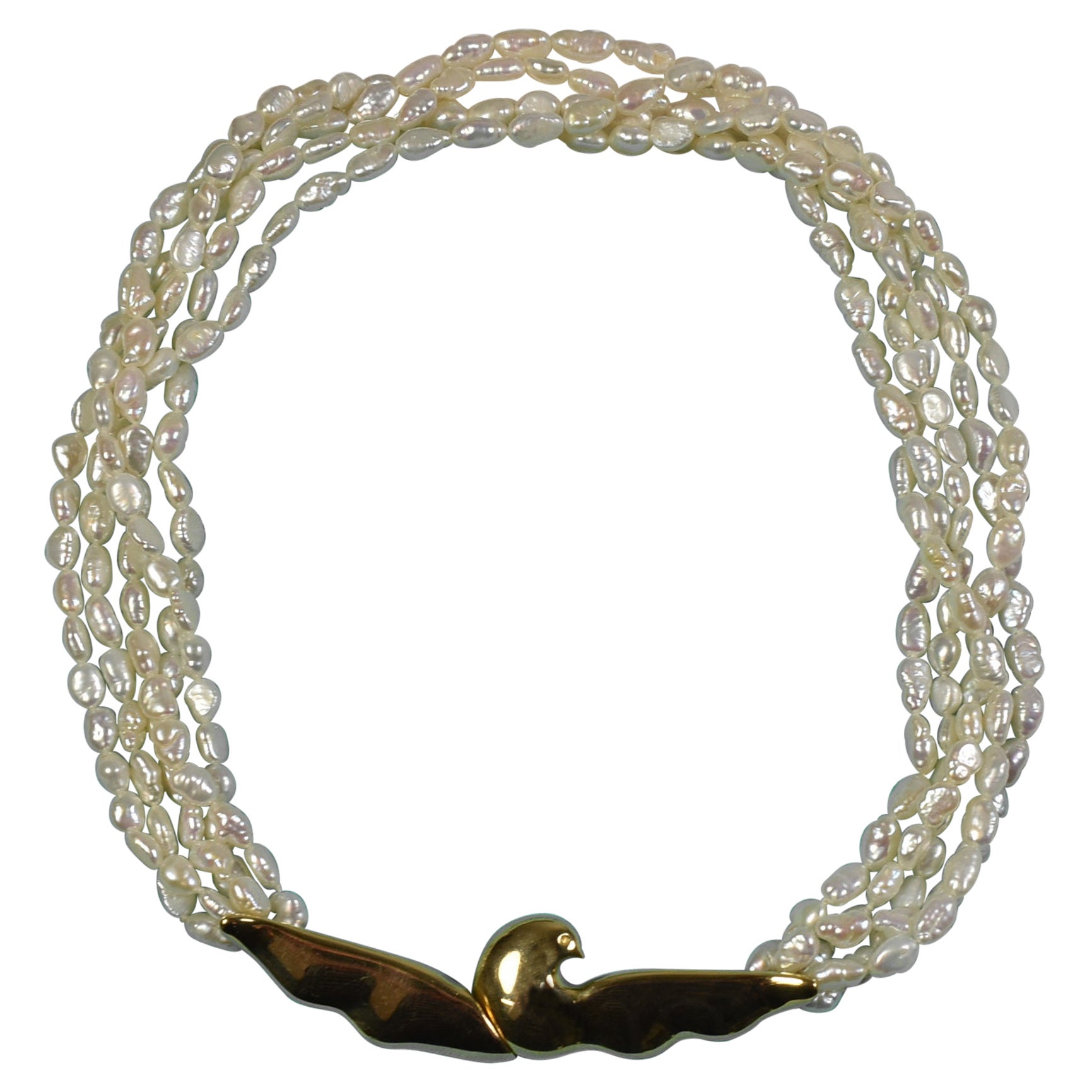 Collier de perles d'eau douce multibrins Tiffany & Co. 18 carats, Paloma Picasso