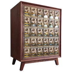 Wigu Studios Costner Collection CC Cabinet With Vintage Post Office Boxes