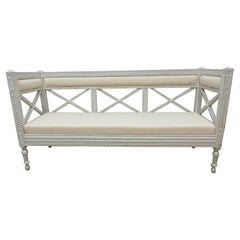 100% Original Painted Swedish Gustavian Sofa