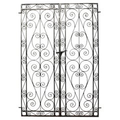 Vintage Pair of Reclaimed Wrought Iron Gates