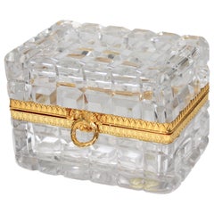 Vintage Baccart Style Crystal Storage Box