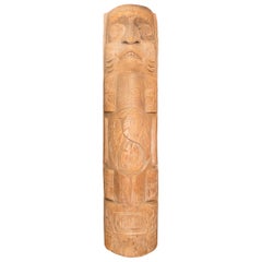 Totem Pole, "Shark Mother" Northwest Coast Carved Wood by Duane Pasco