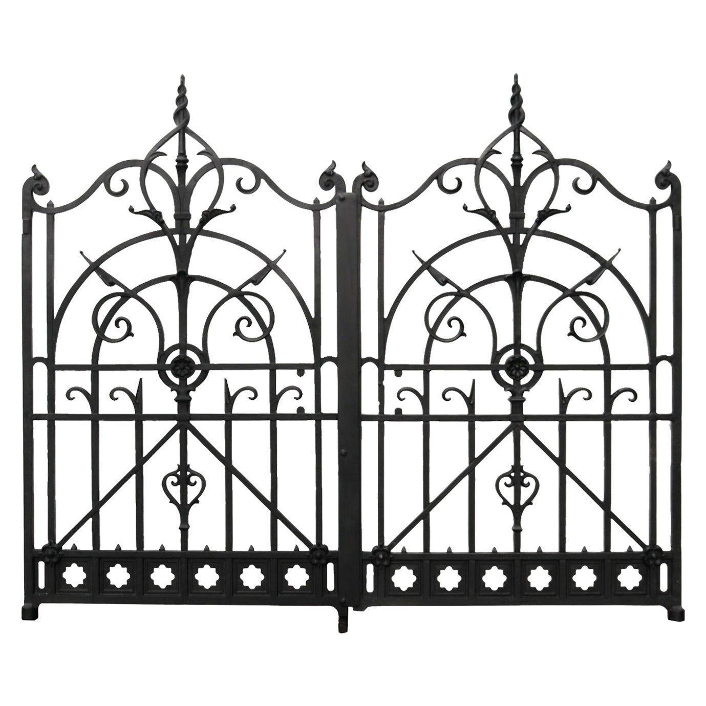 Victorian Walter MacFarlane Cast Iron Gates For Sale