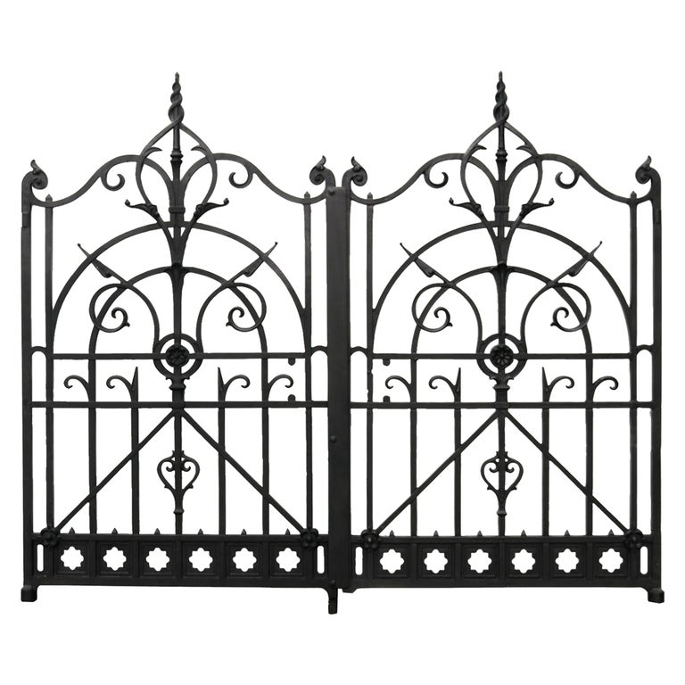 Victorian Walter MacFarlane Cast Iron Gates For Sale at 1stDibs