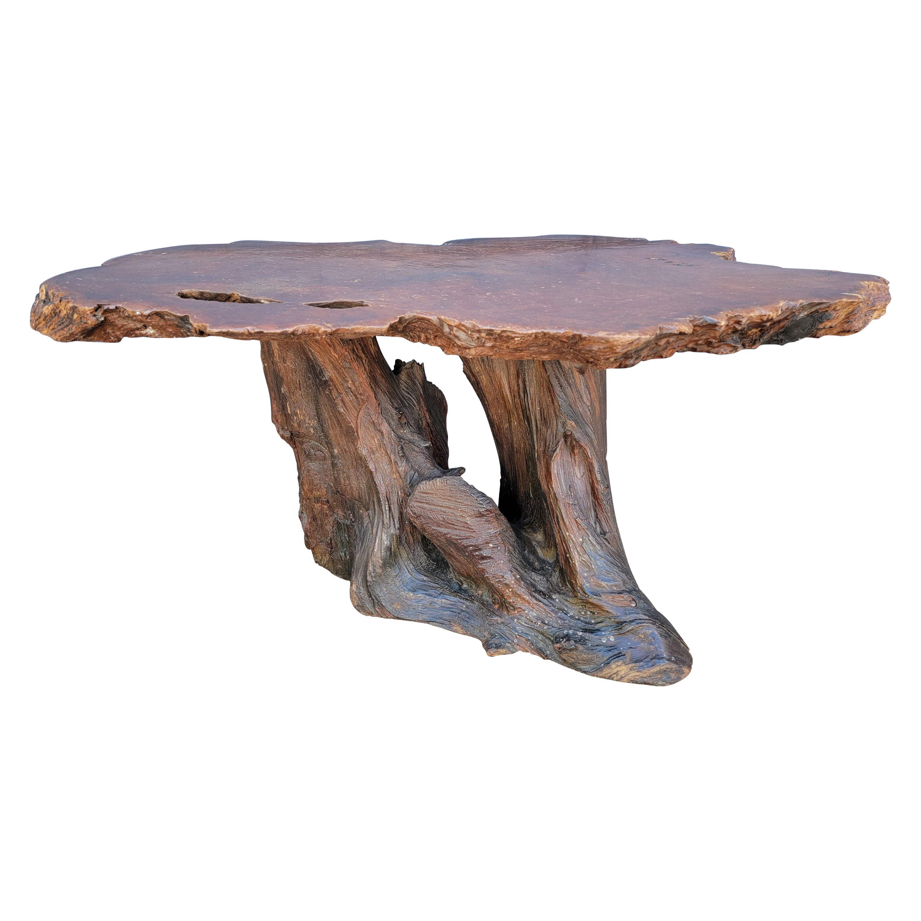 Live Edge Redwood Slab Side / Coffee Table