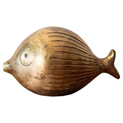 Fischbank aus Messing von Ben Seibel für Jenfred-Ware