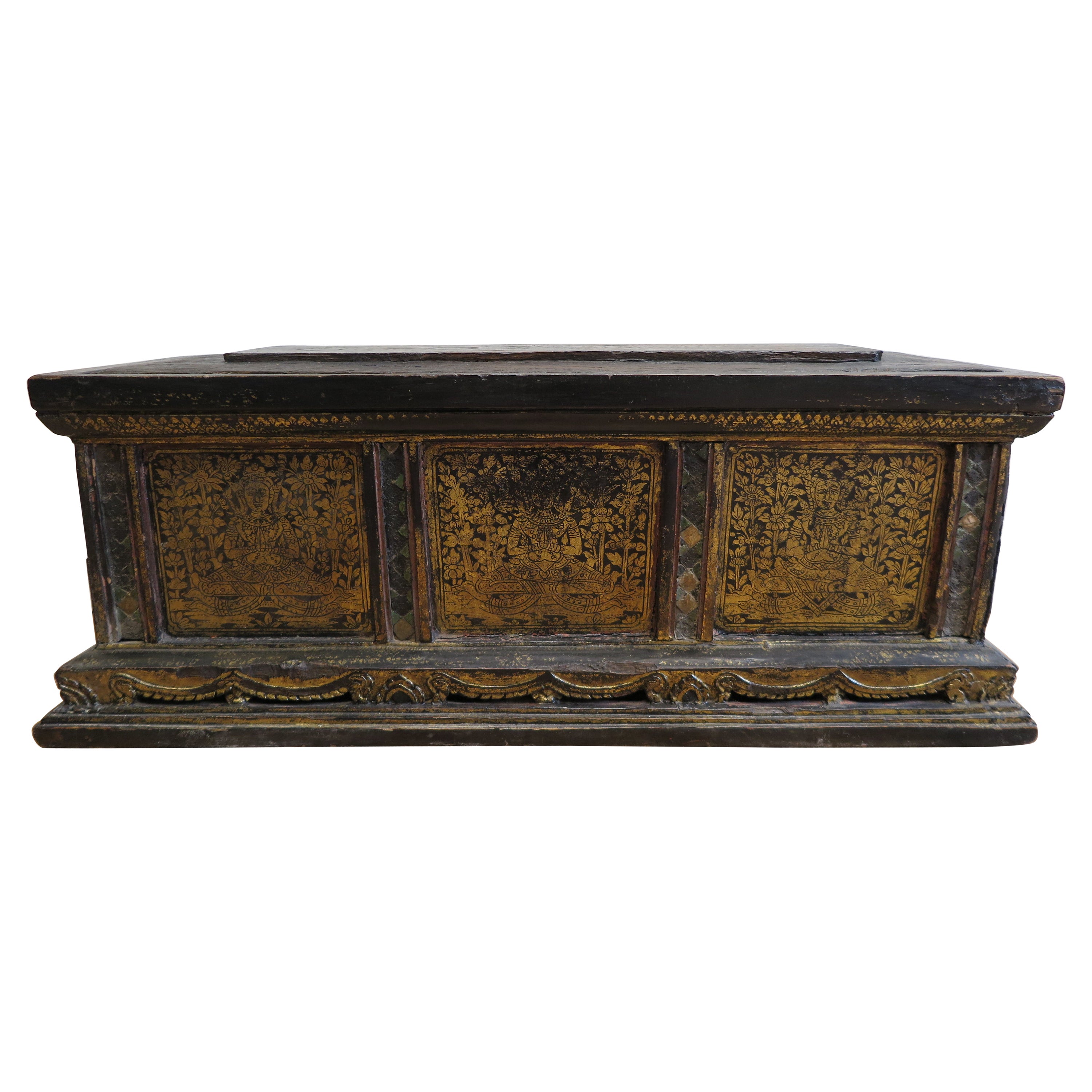 19th Century Buddhist Prayer Box For Sale
